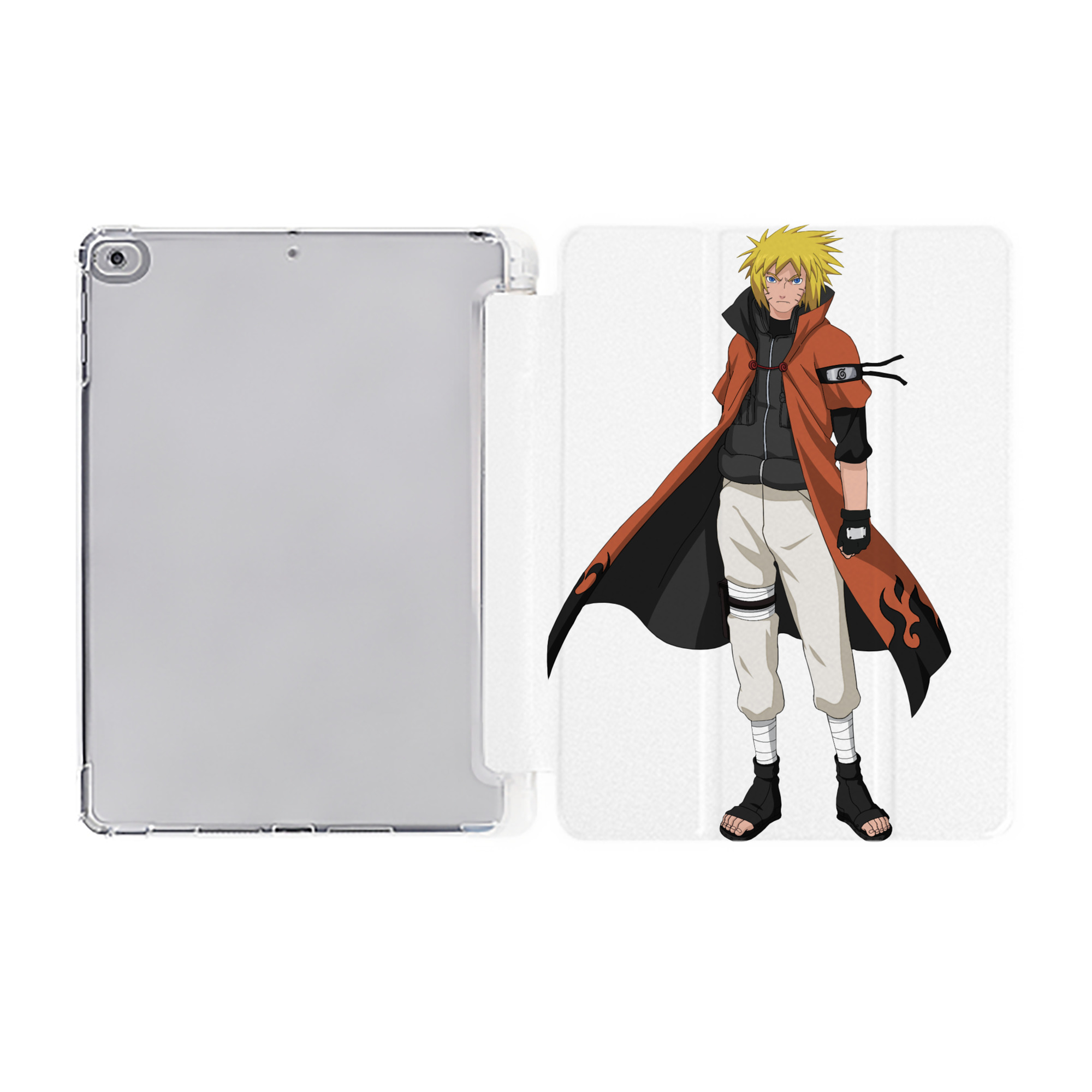 （画像用） NARUTO -ナルト- うずまき ナルト Uzumaki Naruto IPad ケース ペン収納付き 三つ折りスタンド PUレザー×シリコン 対応機種9.5/10.5/10.9インチ